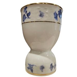 Vintage Schumann Arzberg Germany Double Egg Cup White/Blue/Gold Porcelain